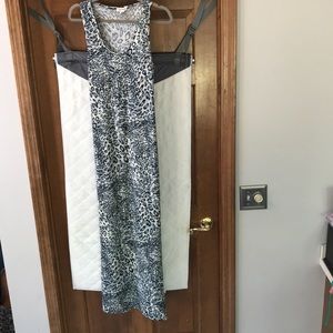 Long leopard print dress